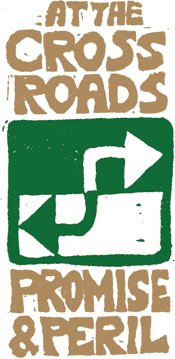 At the crossroads; promise and peril assembly logo